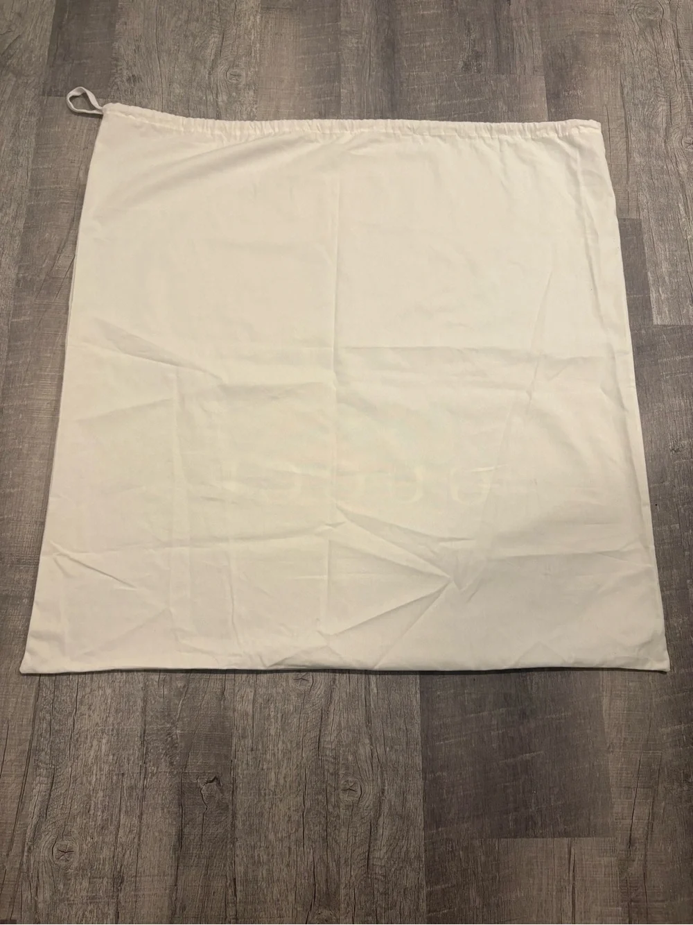 Authentic Gucci Extra Large White Cotton Logo Dust Bag Drawstring 34” x 35”